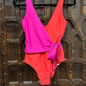 NEW Summersalt Wrap Swimsuit - Pink & Red
